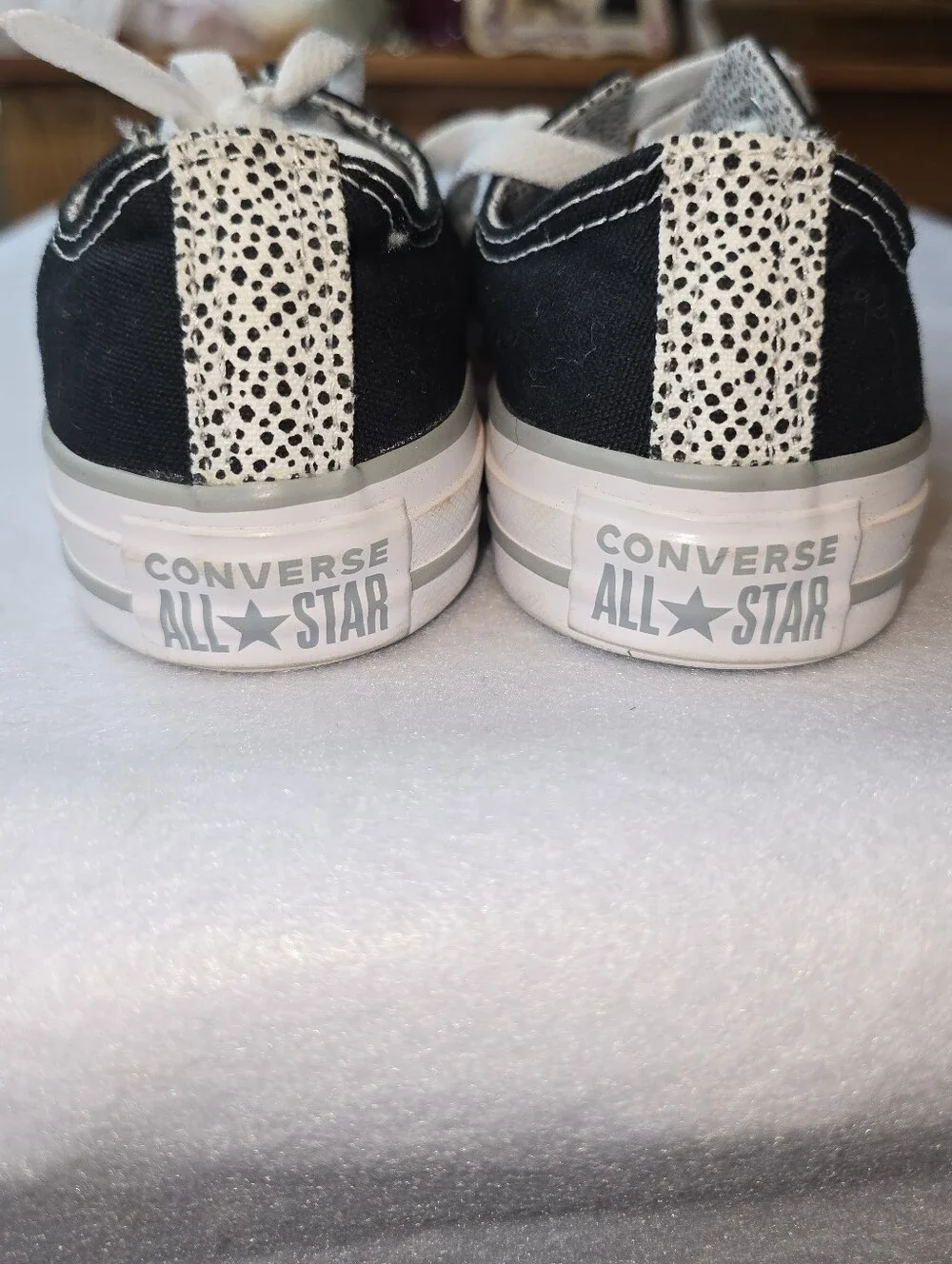 Converse Chuck Taylor All Star Double Tongue Low Top Sneakers Black Womens 6